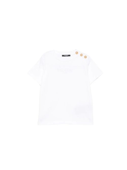 T-shirt, bambina, logata. BALMAIN | BZ8I81 Z3672100OR